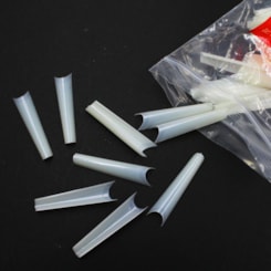 Tips Bailarina Com Curvatura C Natural 500un Tips Bailarina Com Curvatura C Natural 500un