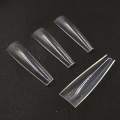 Tips Bailarina com Curvatura C Transparente 240un Tips Bailarina com Curvatura C Transparente 240un