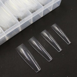 Tips Bailarina com Curvatura C Transparente 240un Tips Bailarina com Curvatura C Transparente 240un