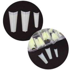 Tips D&Z Ballerina Com Borda De Encaixe Plástico Abs Natural Tips D&Z Ballerina Com Borda De Encaixe Plástico Abs Natural