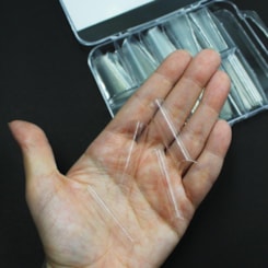 Tips Molde Russo D&Z Reta Curvatura C Transparente Extra Longa 100un Tips Molde Russo D&Z Reta Curvatura C Transparente Extra Longa 100un