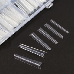 Tips Transparente Com 240un Extra Longa Reta 65 Tips Transparente Com 240un Extra Longa Reta 65