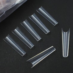 Tips Transparente Mandorla Extra Longa Curvada 500un Tips Transparente Mandorla Extra Longa Curvada 500un