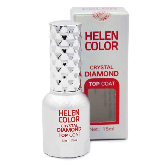 Top Coat 2X Mais Brilho Helen Color Crystal Diamond 15ml C/ Anvisa - Imagem principal - 68196f6b-2111-4fe9-95ef-873387b7cac2