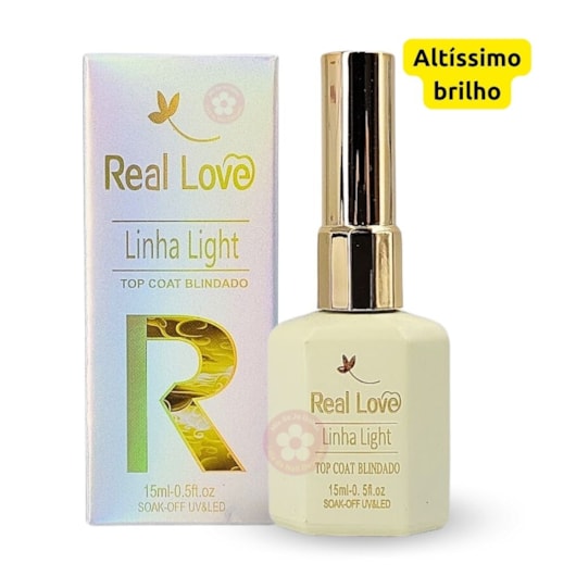 Top coat Blindado Real Love 15ml para unhas