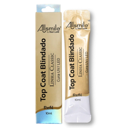 Top coat Blindado Real Love AllSmile Refil 10ml