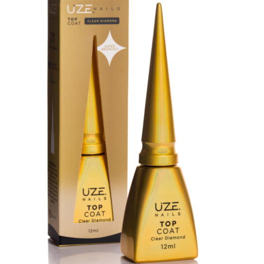 Top Coat Clear Diamond 12ml Uze Nails para unhas