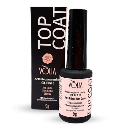 Top Coat Clear Volia 9g para unhas