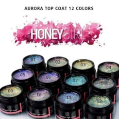 Top Coat com flake Aurora 5g Honey Girl furta cor 10