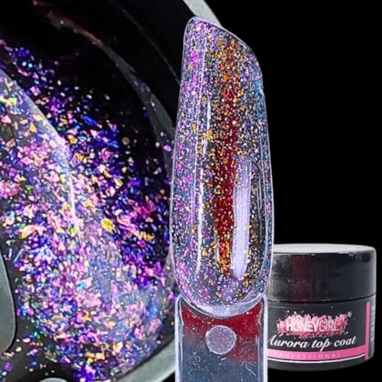 Top Coat com flake Aurora 5g Honey Girl furta cor 10