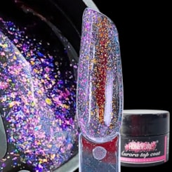 Top Coat com flake Aurora 5g Honey Girl furta cor 10 Top Coat com flake Aurora 5g Honey Girl furta cor 10