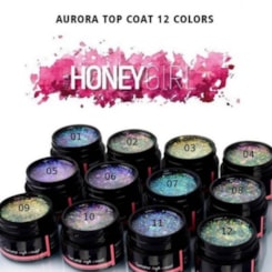 Top Coat com flakes Aurora 5g Honey Girl 11 Top Coat com flakes Aurora 5g Honey Girl 11