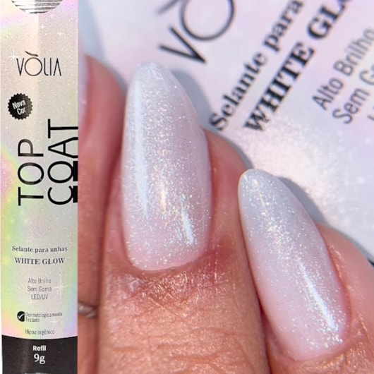 Top coat com glitter Volia Linha Efeitos 9g para unhas