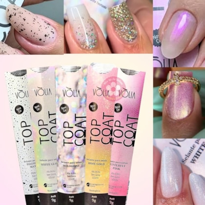 Top coat com glitter Volia Linha Efeitos 9g