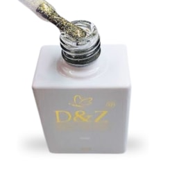 Top coat D&Z com glitter dourado gold 8g Top coat D&Z com glitter dourado gold 8g