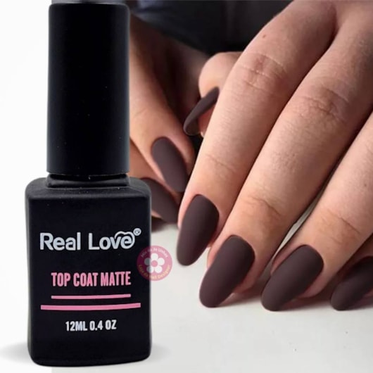 Top Coat Fosco Matte Real Love 12ml para unhas