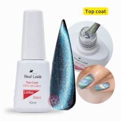 Top Coat Magnético Olho de Gato Refletivo  Furta cor Real Love 8ml Cat Eye