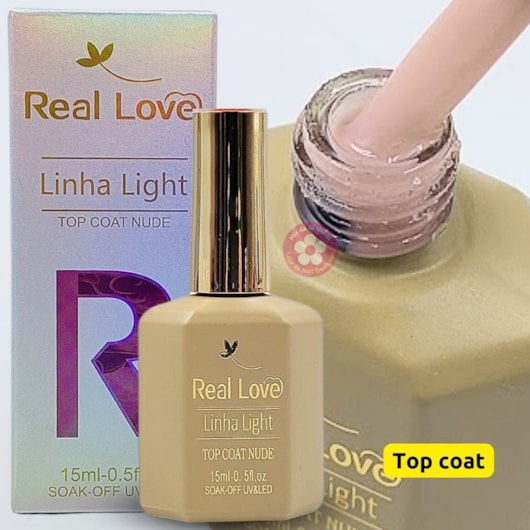 Top Coat Nude 03 Real Love 15ml para unhas