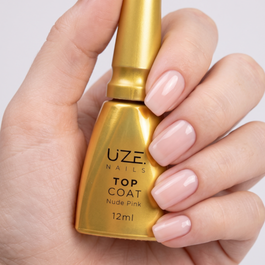 Top Coat Nude Pink Uze Nails 12ml para unhas