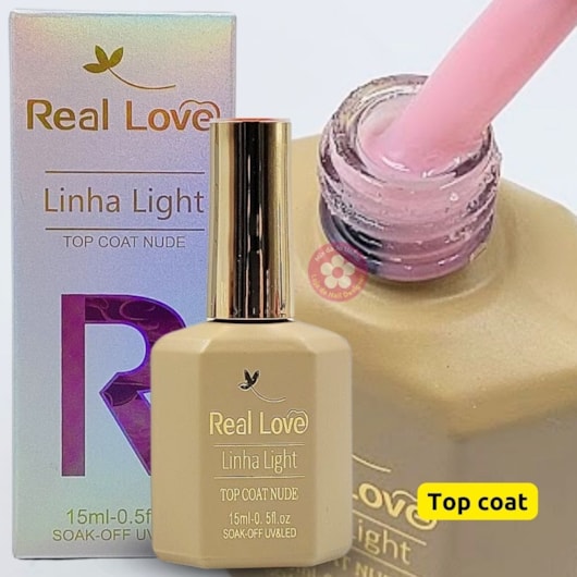 Top Coat Pink 01 Real Love 15ml para unhas