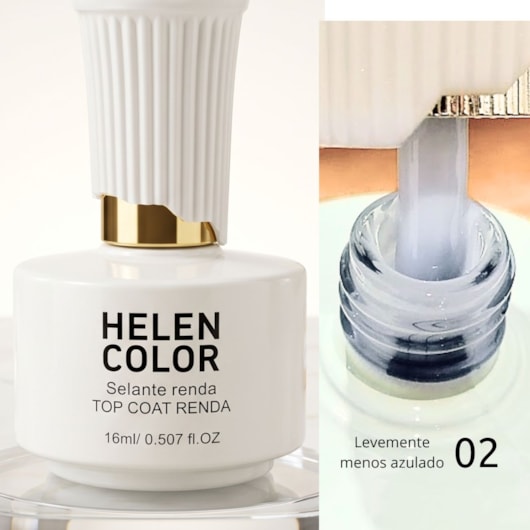 Top coat renda Helen Color 16ml para unhas