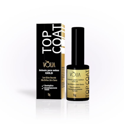 Top Coat Volia 9g Linha Especial Cor: Gold Glitter Top Coat Volia 9g Linha Especial Cor: Gold Glitter