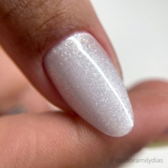 Top Coat White Glow Vòlia 9g Efeito Renda com Glitter Furta-Cor
