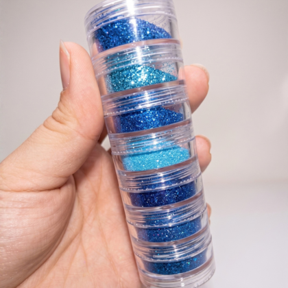 Torre De Glitter Degrade Azul