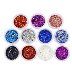 Torre De Glitter Encapsular Colorido Kit C/ 11 Unidades Torre De Glitter Encapsular Colorido Kit C/ 11 Unidades