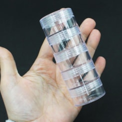 Torre Vazia Média Com 5 Potes De Acrílico De 15g Organizador Torre Vazia Média Com 5 Potes De Acrílico De 15g Organizador