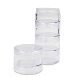 Torre Vazia Média Com 5 Potes De Acrílico De 15g Organizador Torre Vazia Média Com 5 Potes De Acrílico De 15g Organizador