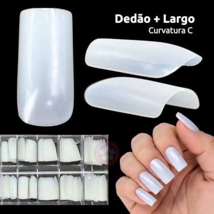 Unha Postiça Natural Curvatura C 100un