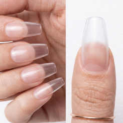 Unha postiça realista fosca natural Bailarina 100 peças Dafu FS05