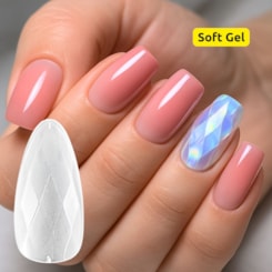 Unha Soft gel Diamante 120 Peças Unha Soft gel Diamante 120 Peças