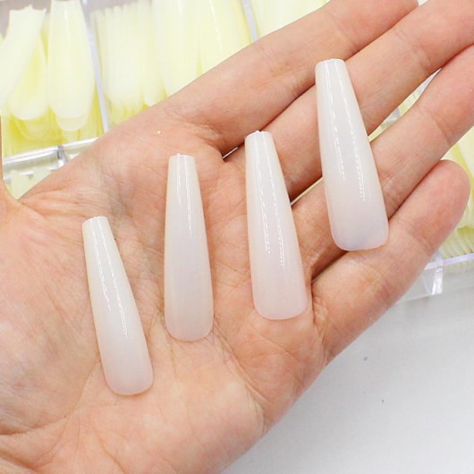 Unhas Postiças Bailarina Natural 480un Caixa para unhas