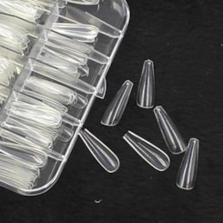 Unhas Postiças Bailarina Transparente 120 Peças 7940 Unhas Postiças Bailarina Transparente 120 Peças 7940