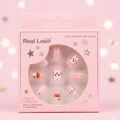 Unhas Postiças Decoradas Infantis Real Love