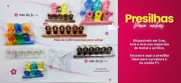 Presilhas para usar em diversos materiais, tamanhos e finalidades.